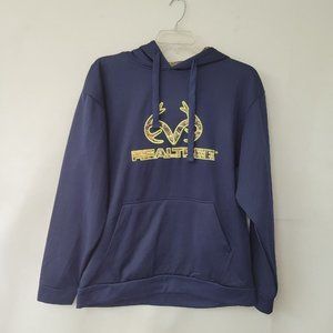 Realtree Sweatshirt Men L Black Hoodie Logo‎ Long Sleeve New By Antler Creek